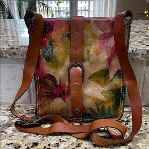 Patricia Nash Multicolor Leather Floral Crossbody Bag